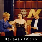 Margot Rydall and IvanZilman with Nancy Wilson, CBC Newsworld Television.